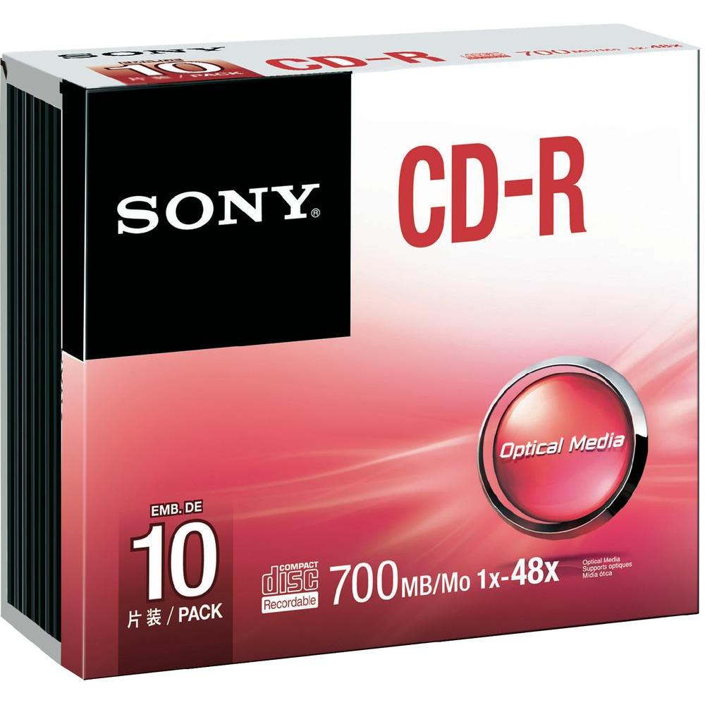 Sony CD-R Blank Disc 50pcs Bulk Pack 700MB 48X Recording Media : Micro ...